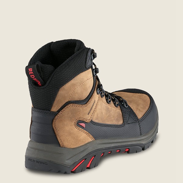 Red Wing Safety Bot Erkek - Trades - 6-Inch Waterproof Csa Toe - Kahverengi/Siyah - 12MPGJWFB